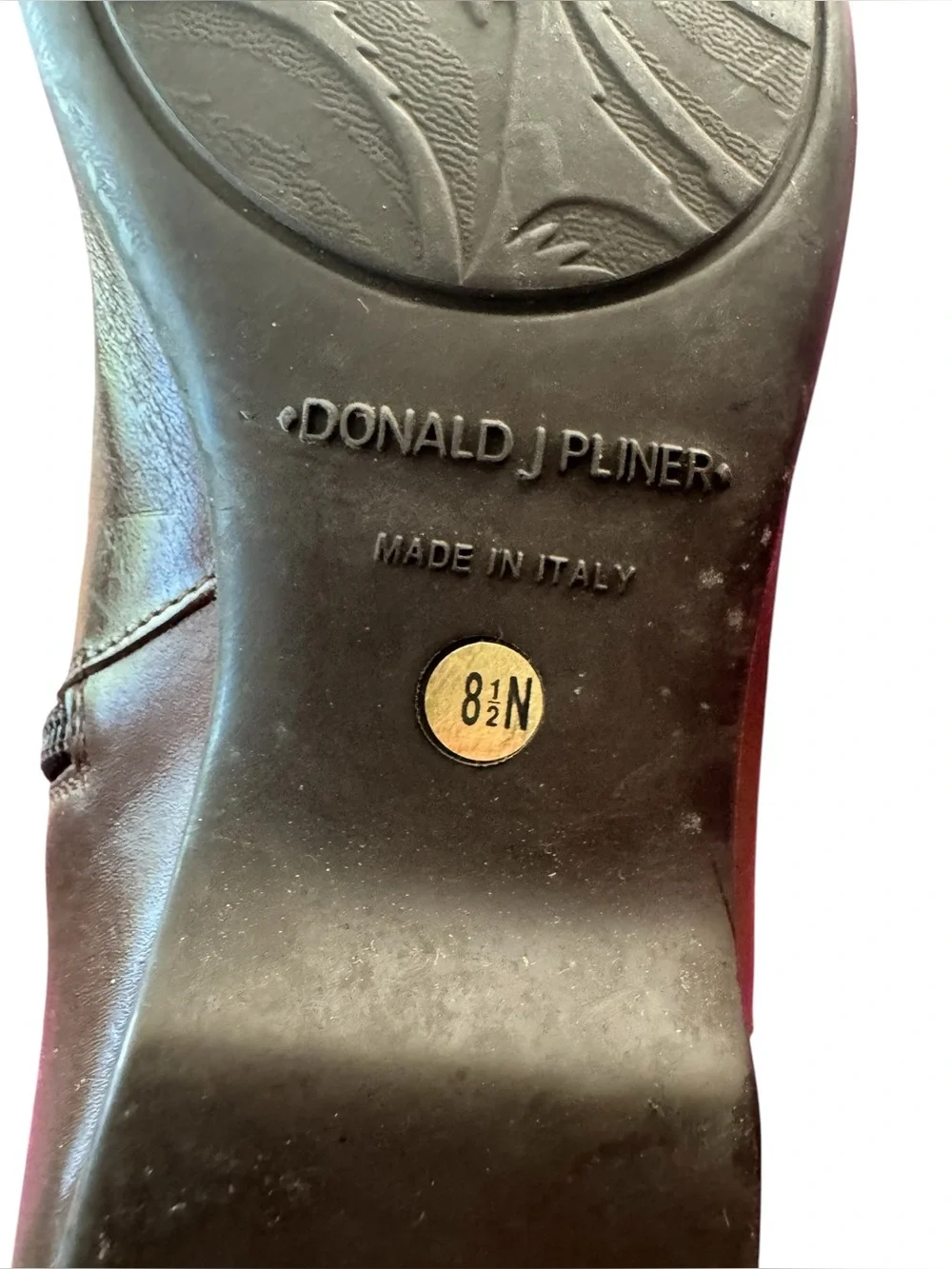Donald J. Pliner Dark Brown Leather Knee High Equestrian Boots